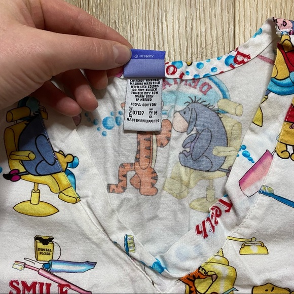 Disney Winnie the Pooh & Friends Dental Hygienist Scrub Top - Picture 5 of 11